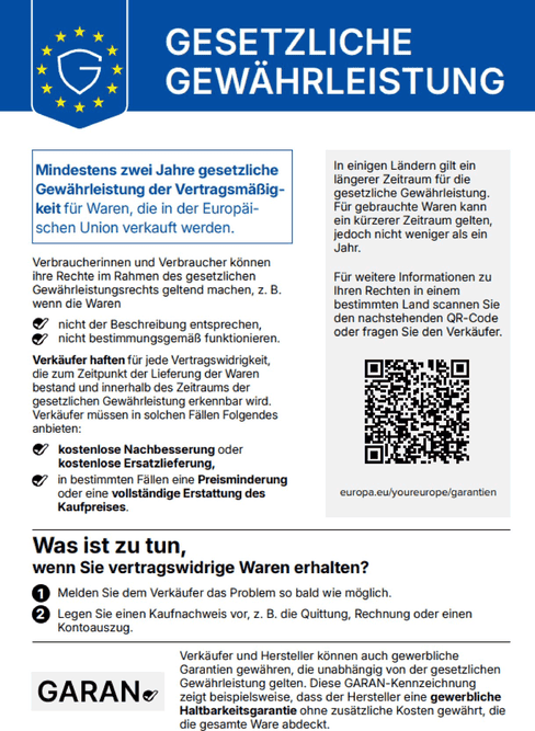 Gewährleistungs-Label